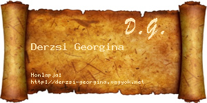 Derzsi Georgina névjegykártya