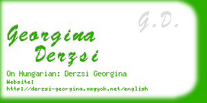 georgina derzsi business card